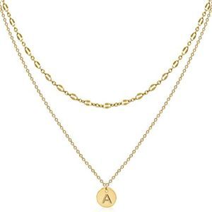 Aisansty Layered Initial Choker for Women Teen Girls Handmade 14K Gold  Necklace